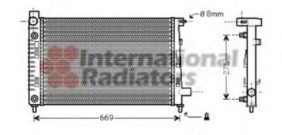 VAN WEZEL 30002282 -  Радиатор, охлаждение двигателя